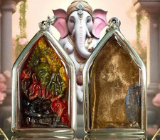 Ganesh Dios Elefante Porcelana Colgante Deidad Hindú Talismán Amuleto Tailandés