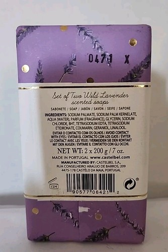 Castelbel Porto Wild Lavender Scented Bar Soap Set Of 2 7oz each - Picture 3 of 4