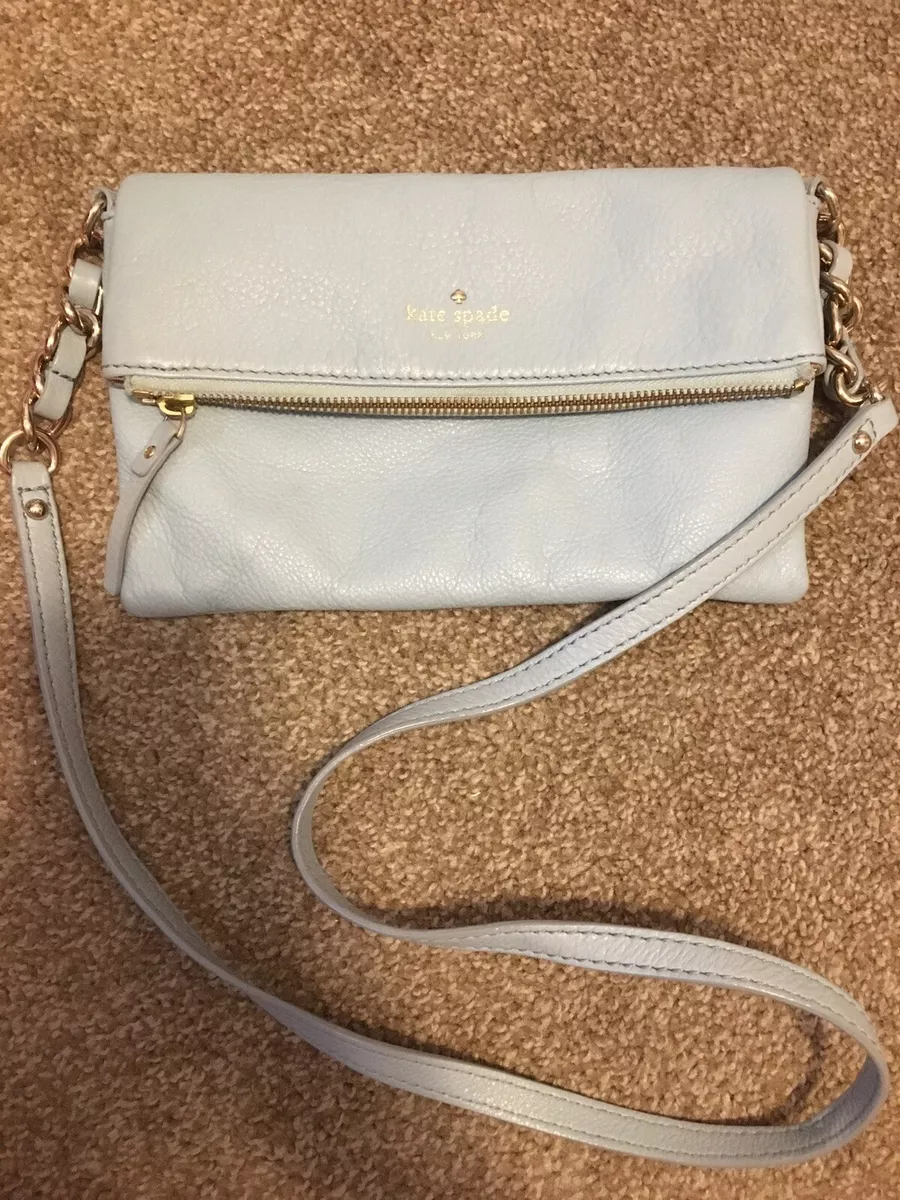 Blue Kate Spade Fold Over Crossbody Purse