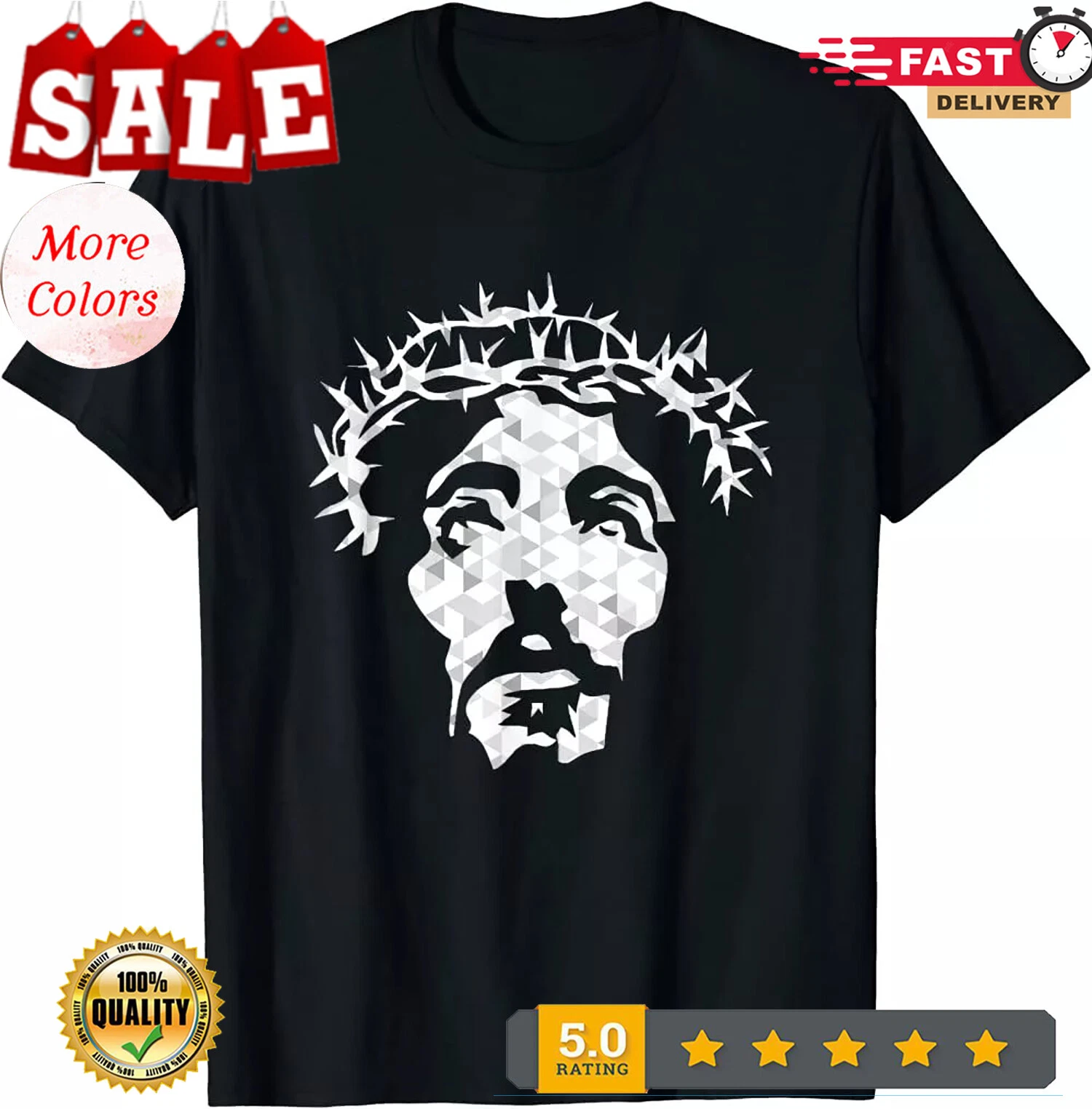 2025 New Limited Edition Abstract Jesus Christ Devout Christian Premium T-Shirt
