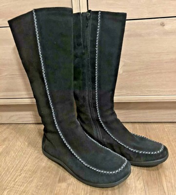 ecco black knee high boots