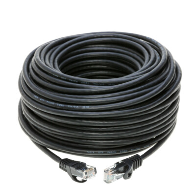 CAT6 Ethernet Patch Cord RJ45 LAN Network Cable Black 25FT- 200FT Multi-Pack LOT