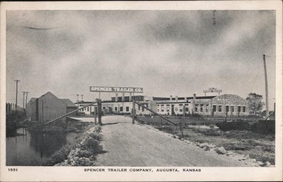 Augusta, Kansas KS Spencer Trailer Company Antique Original Vintage Postcard