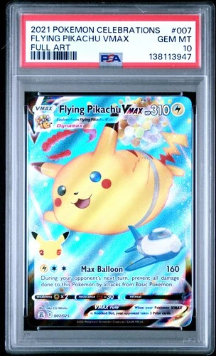 2021 Pokemon Celebrations #007 Flying Pikachu Vmax PSA10