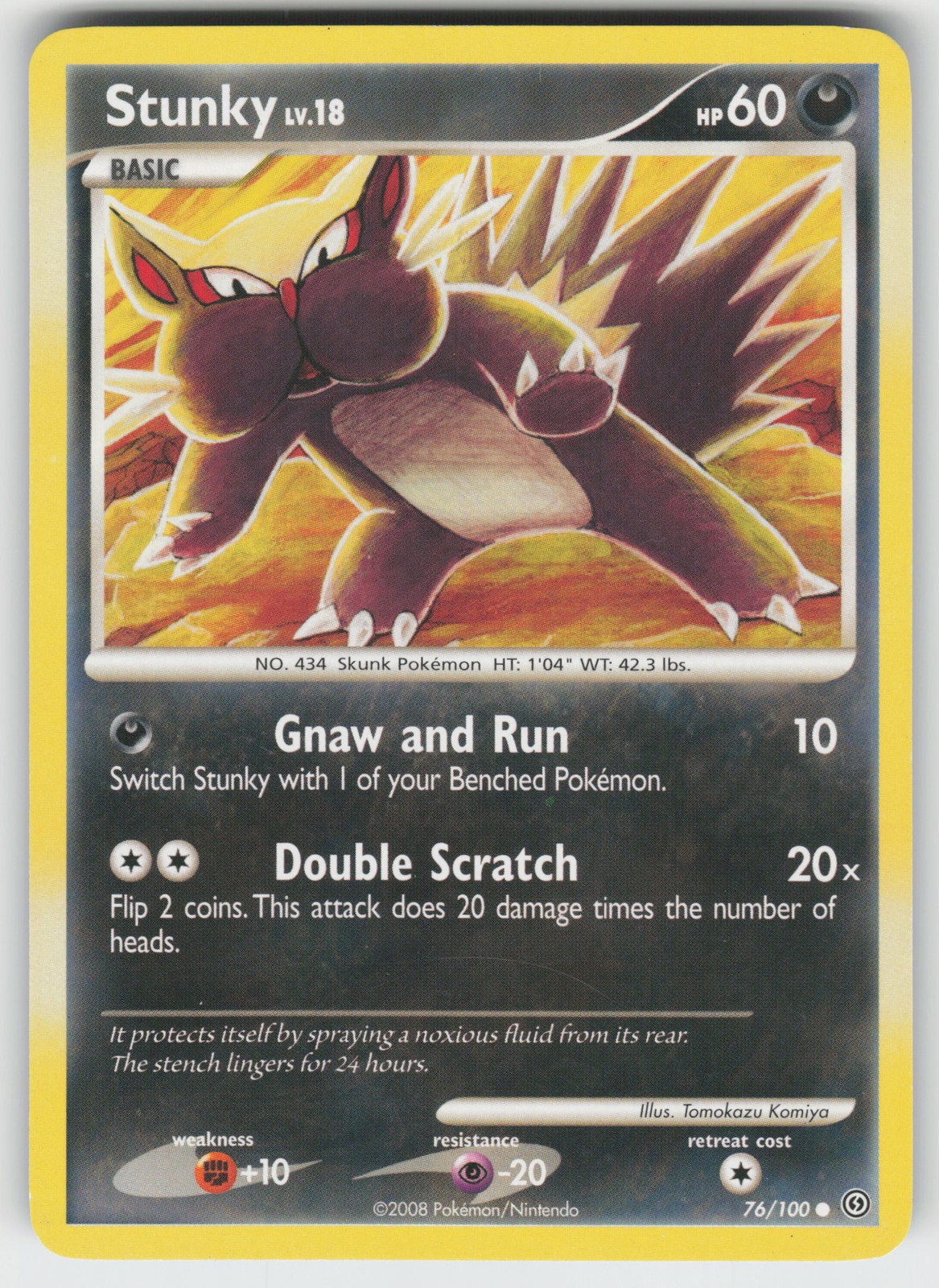 Stunky Common Stormfront 76/100 Pokemon