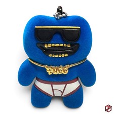 Fuggler Gold Edition Wide Eyed Weirdo Catch Me Flocked Keychain Blue