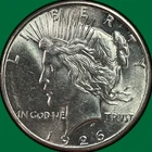 1926-S Peace Dollar Choice Almost Uncirculated AU+ Coin #41901
