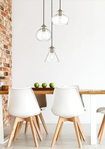 Living District Destry 3-Light Metal Pendant in Chrome and Clear - Picture 3 of 8