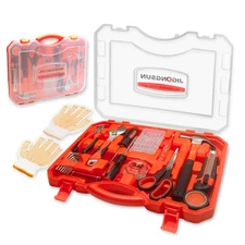Basic Tool Kit, 68 Piece Household Tool Set, Small Tool Kit, Transparent Oran...