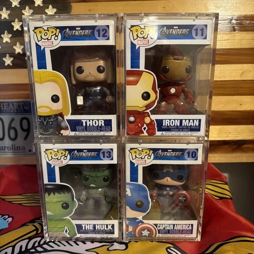 Funko Pop! Marvel Avengers  Captain America #10 Iron Man #11 Thor #12 Hulk #13