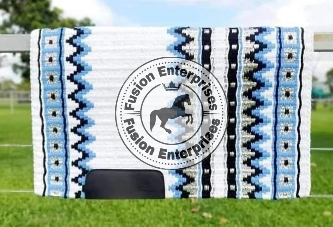 Pad De Selle Western Show Contouré Laine Nouvelle-Zélande Neuf