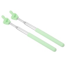 Telescopic Teachers Pointer Stick, 2 Pcs Teacher Hand Finger, Green Style 1