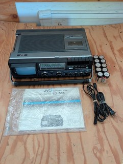 Vintage JVC CX 500 Portable Color TV Radio Cassette Recorder Good Description