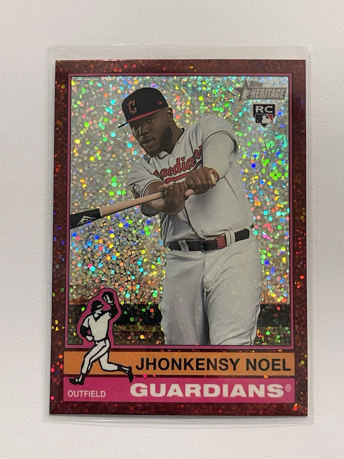 2025 Topps Heritage - Jhonkensy Noel #79 Chrome Burgundy Sparkle Refractor (RC)