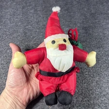 1996 Four Star International Santa Parachute Material Plush Fabric Ornament