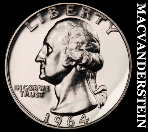 1964 Washington Quarter- Silver- Choice Gem Proof Luster No Reserve #J275