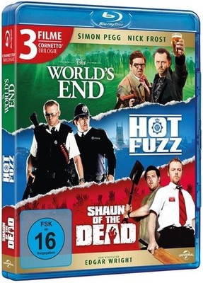 Blu-ray/ Cornetto Trilogie - Hot Fuzz + World`s End + Shaun of the Dead !!