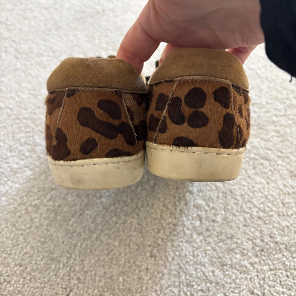 Sezane Womens Basket Brown Leopard Calf Hair Tennis Shoes EU 39 Sneakers Paris - Image 3 of 4