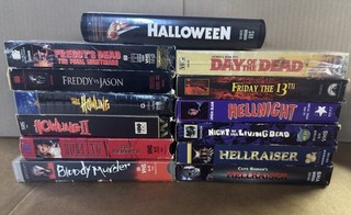 VHS HORROR LOT OF 13 — HELLNIGHT • HALLOWEEN • DAY OF THE DEAD