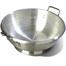 60280 Dura-Ware Standard Weight Commercial Colander, 16 Quart, Silver