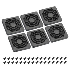 50mm Cooling Fan Filter with Screw, 6 Pack ABS Ventilator Grill Guard, Black