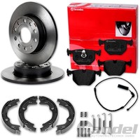 Brembo Bremsscheiben + BelÄGe + Handbremsbacken Hinten Passend FüR BMW X5 E53