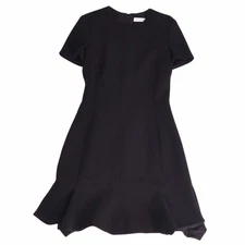 Christian Dior Dress Short Sleeve Wool Womens I40 (M) Black Used MOLO-0