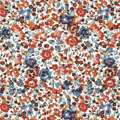 Liberty Stoff Tana Lawn (Emma Georgina rot und blau)