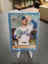 2025 Topps Heritage High Number - Noah Cameron #625 Chrome Light Blue Sparkles 
