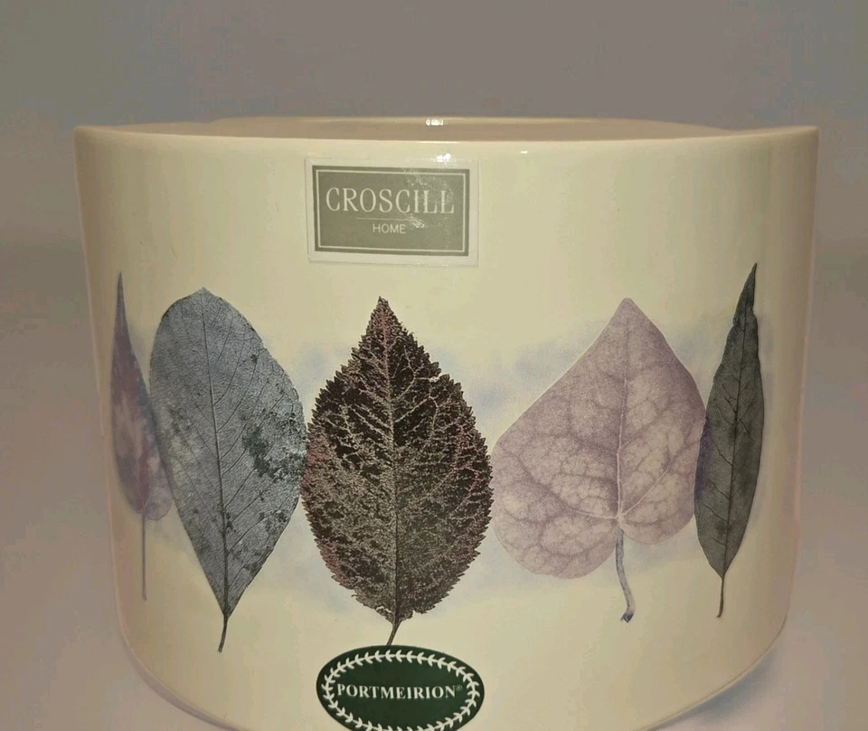 Portmeirion Croscill Tissue Box Cover Leaves Purple Grey Brown Resin Leaf Fall - Image 2 of 4