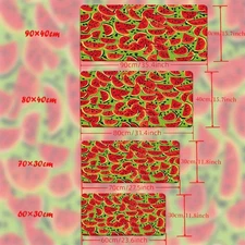 40*90cm XXL Non-Slip Rubber Base Gaming & Office Mouse Pad - Red & Green Waterme