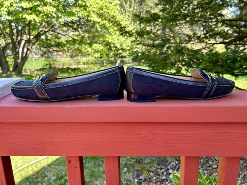 Coach black horse bit flats with embossed logo size 8.5 width M, original packag - Picture 8 of 9