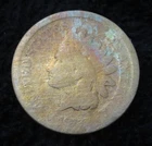 1872 Indian Head One Cent * Pretty Slick * Well Circulated * 6437
