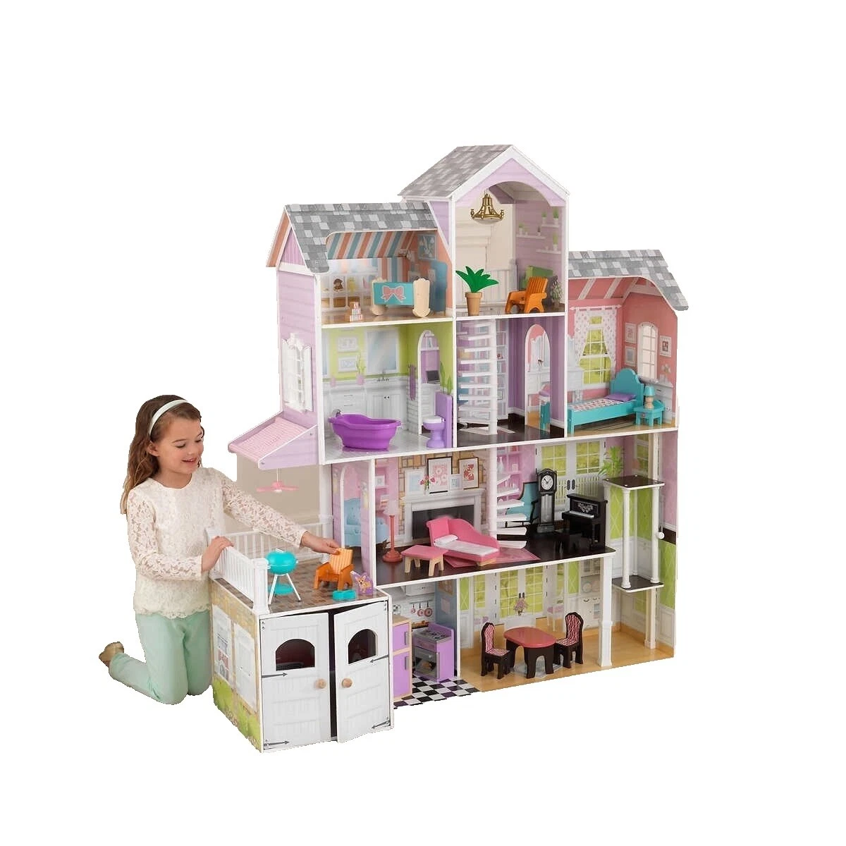 Casas de Muñecas Plástico Kidkraft Cottage y cajas de habitación