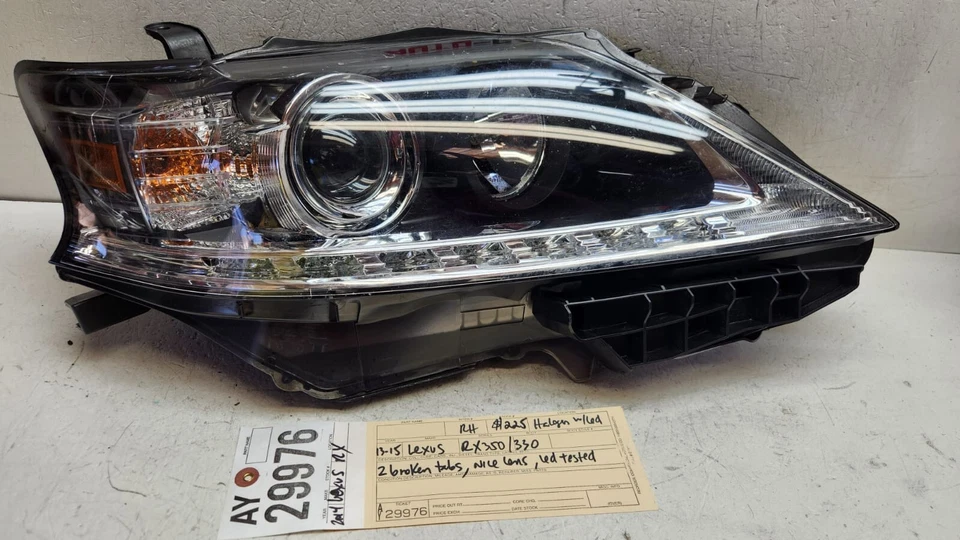2 个断标签 2013 2015 年 LEXUS RX350 RX330 右 HALOGEN LED 头灯 原始设备制造商 AY29976 — 第 2/4 张图片