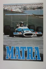 Vintage Original Poster 1968 Matra #910 Auto Racing Gunther Molter