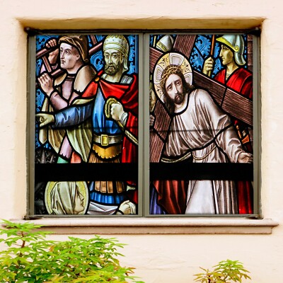 3D Soldiers 255NAO Window Film Print Sticker Cling Stained Glass UV Block Fay