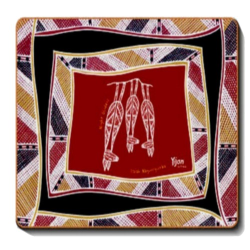 6 Coaster Drink Cup Coffee Tea Aboriginal Dot Art Australia Land Sea Animal Set - Picture 4 of 7