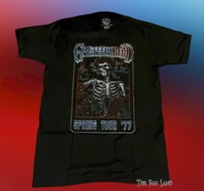 New Grateful Dead Skeleton Skull Spring Tour 1977 Mens Vintage Concert T-shirt