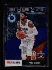 PAUL GEORGE 2019/20 HOOPS PREMIUM STOCK #5 LIGHTS CAMERA ACTION PURPLE BA3781