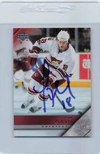 Cubierta superior #145 Tyson Nash Coyotes 2005/06 firmado automático *G2104