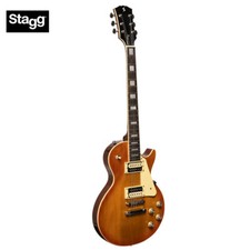 Stagg Standard Series L Style Solid Mahogany Electric Guitar Violinburst