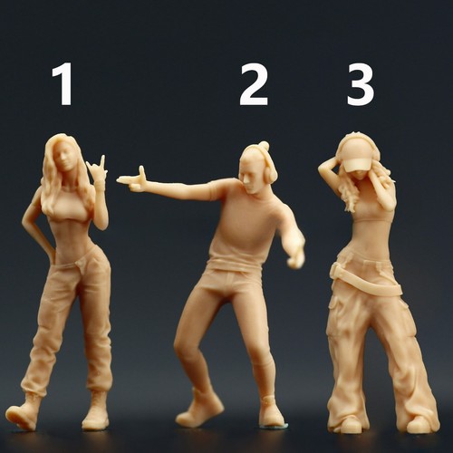 1:64 1:43 Dance Fighting Group Miniature Figure Model For Cars Vehicles - Picture 2 of 12