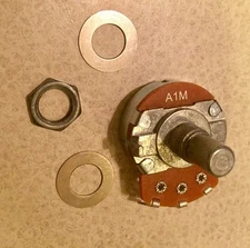  1 Meg Ohm Short Solid-Shaft Potentiometer Volume Tone Pot - Audio Taper