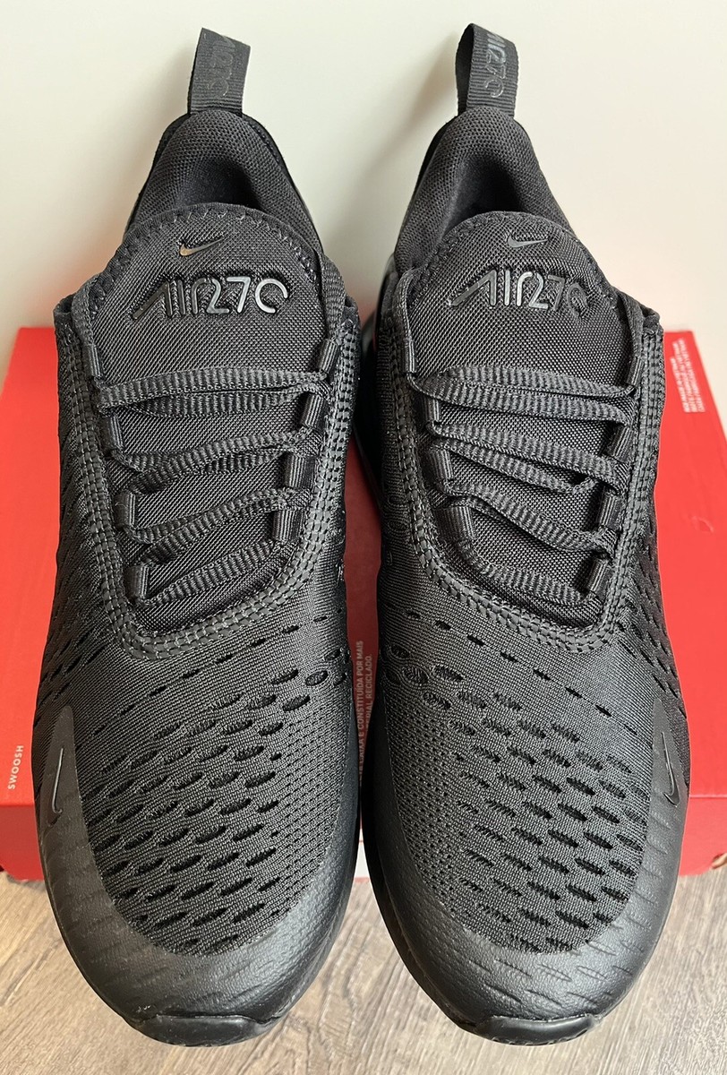 Nike Air Max 270 (GS) Triple Black BQ5776-001 Size 6Y / Women's