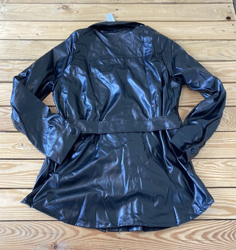 NY&C NWT $64.95 women’s Button up Belted jacket size L black M6 - Picture 7 of 10