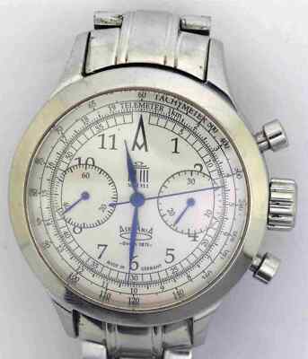ASKANIA Quadriga Steel Chronograph. Ref: QUA-1751, Cal: 4068