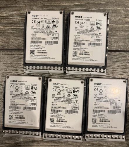 Lot 5 HGST Ultrastar SS300 1.6TB 12Gbps SAS 2.5" SSD  