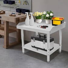 Commercial Work Table Adjustable Work Bench Kitchen Stainless Steel Prep Table