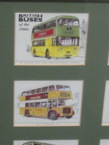 10 Framed 1960s British Buses Collector Cards - Picture 2 of 5